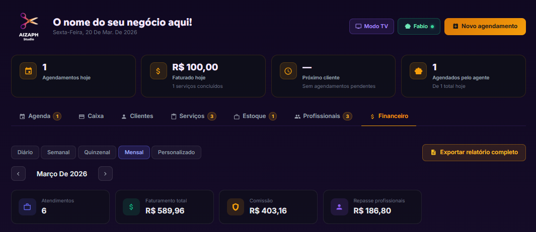 Prévia do Aizaph Studio