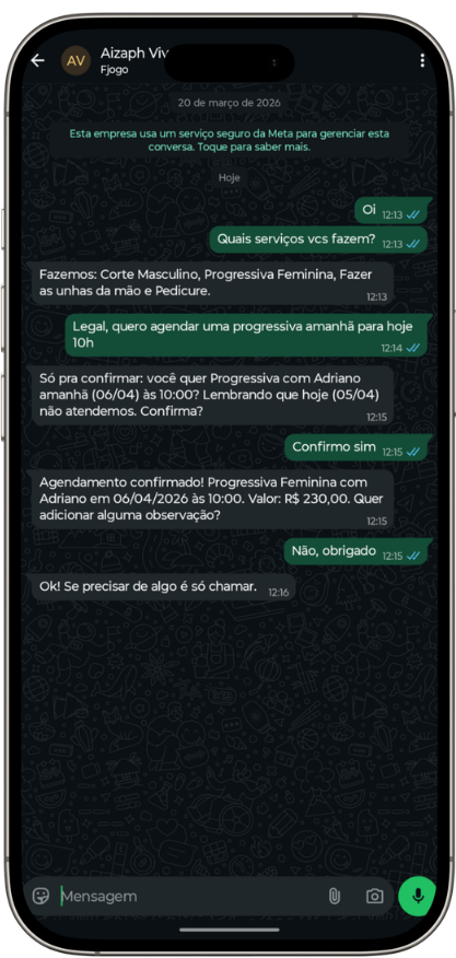 Print do agendamento